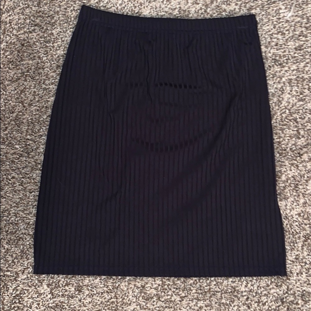 Navy Blue ribbed skirt